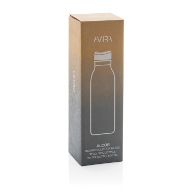 Logo trade corporate gift photo of: Avira Alcor RCS Re-steel single wall water bottle 600 ML