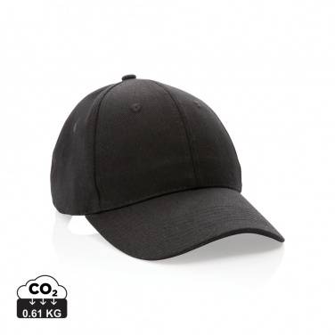 Logo trade corporate gift photo of: Impact 6 panel 280gr Recycled cotton cap with AWARE™ tracer