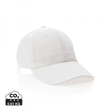 Logo trade promotional giveaways image of: Impact 6 panel 280gr Recycled cotton cap with AWARE™ tracer