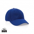 Impact 6 panel 280gr Recycled cotton cap with AWARE™ tracer, blue