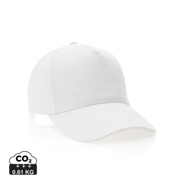 Logotrade business gift image of: Impact 5panel 280gr Recycled cotton cap with AWARE™ tracer