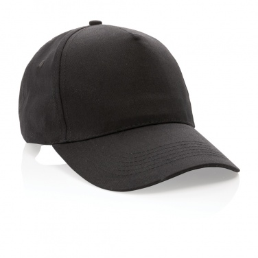 Logo trade promotional items image of: Impact 5 panel 190gr Recycled cotton cap with AWARE™ tracer