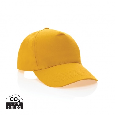 Logo trade promotional item photo of: Impact 5 panel 190gr Recycled cotton cap with AWARE™ tracer