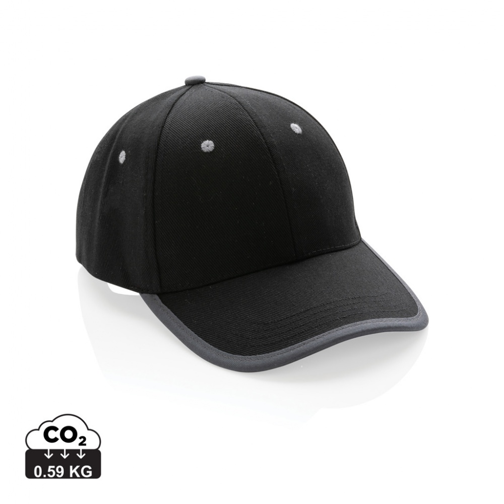 Logo trade corporate gifts picture of: Impact AWARE™ Brushed rcotton 6 panel contrast cap 280gr