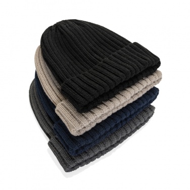 Logo trade business gift photo of: Kennedi AWARE™ Polylana® beanie with large rib