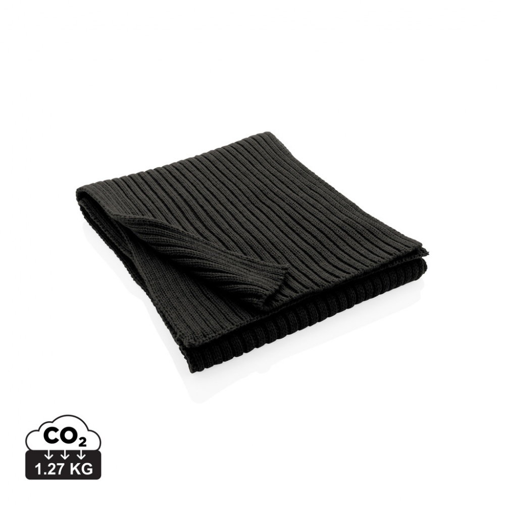 Logotrade promotional item picture of: Impact AWARE™ Polylana® knitted scarf 180 x 25cm