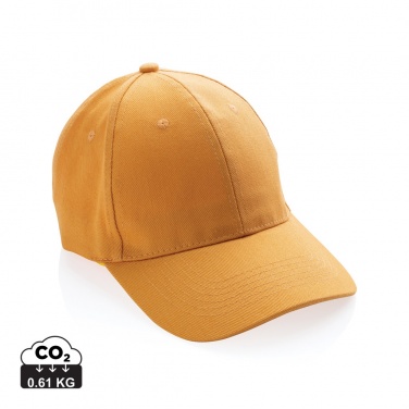 Logo trade promotional products image of: Impact 6 panel 280gr Recycled cotton cap with AWARE™ tracer