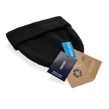 Logo trade promotional items image of: Pryor AWARE™ Polylana® beanie with cuff