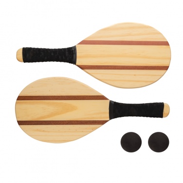 Logo trade promotional items picture of: Wooden frescobol tennis set