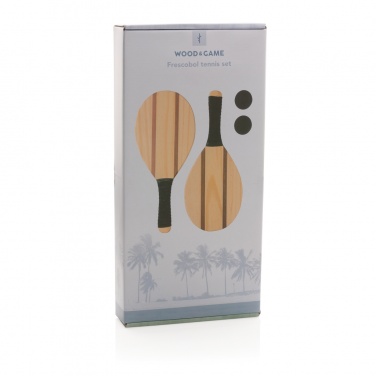 Logo trade promotional products image of: Wooden frescobol tennis set