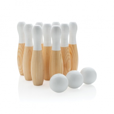 Logo trade promotional items image of: Wooden skittles set