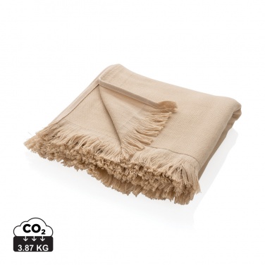 Logo trade promotional merchandise photo of: Ukiyo Keiko AWARE™ solid hammam towel 100x180cm