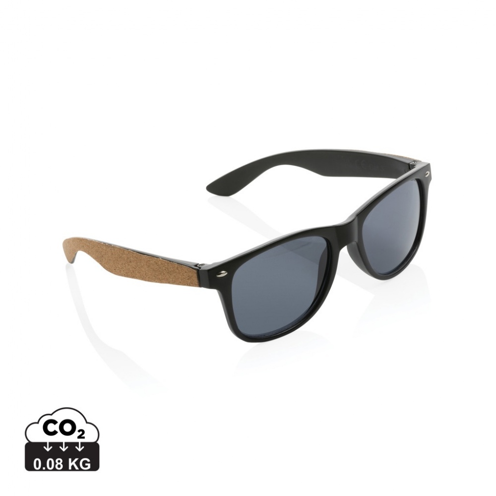 Logotrade promotional merchandise photo of: GRS recycled PC plastic sunglasses with cork