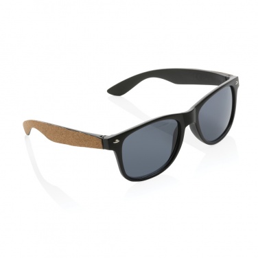 Logo trade promotional gift photo of: GRS recycled PC plastic sunglasses with cork