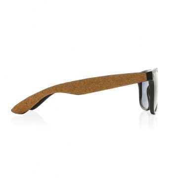 Logo trade business gifts image of: GRS recycled PC plastic sunglasses with cork