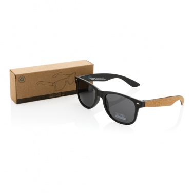 Logo trade promotional gifts image of: GRS recycled PC plastic sunglasses with cork