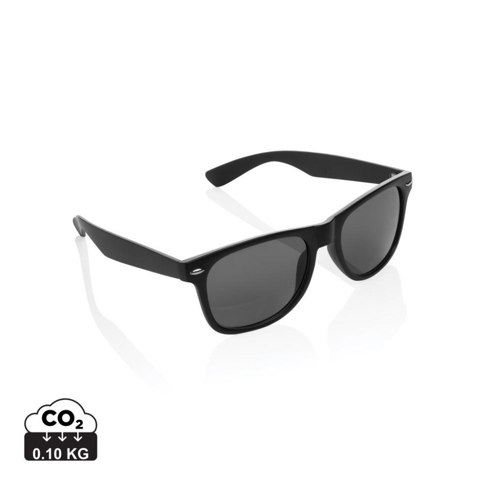 Logo trade promotional merchandise image of: GRS recycled PC plastic sunglasses