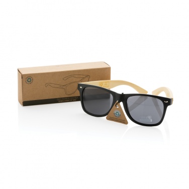 Logotrade promotional giveaway image of: Bamboo and RCS recycled plastic sunglasses