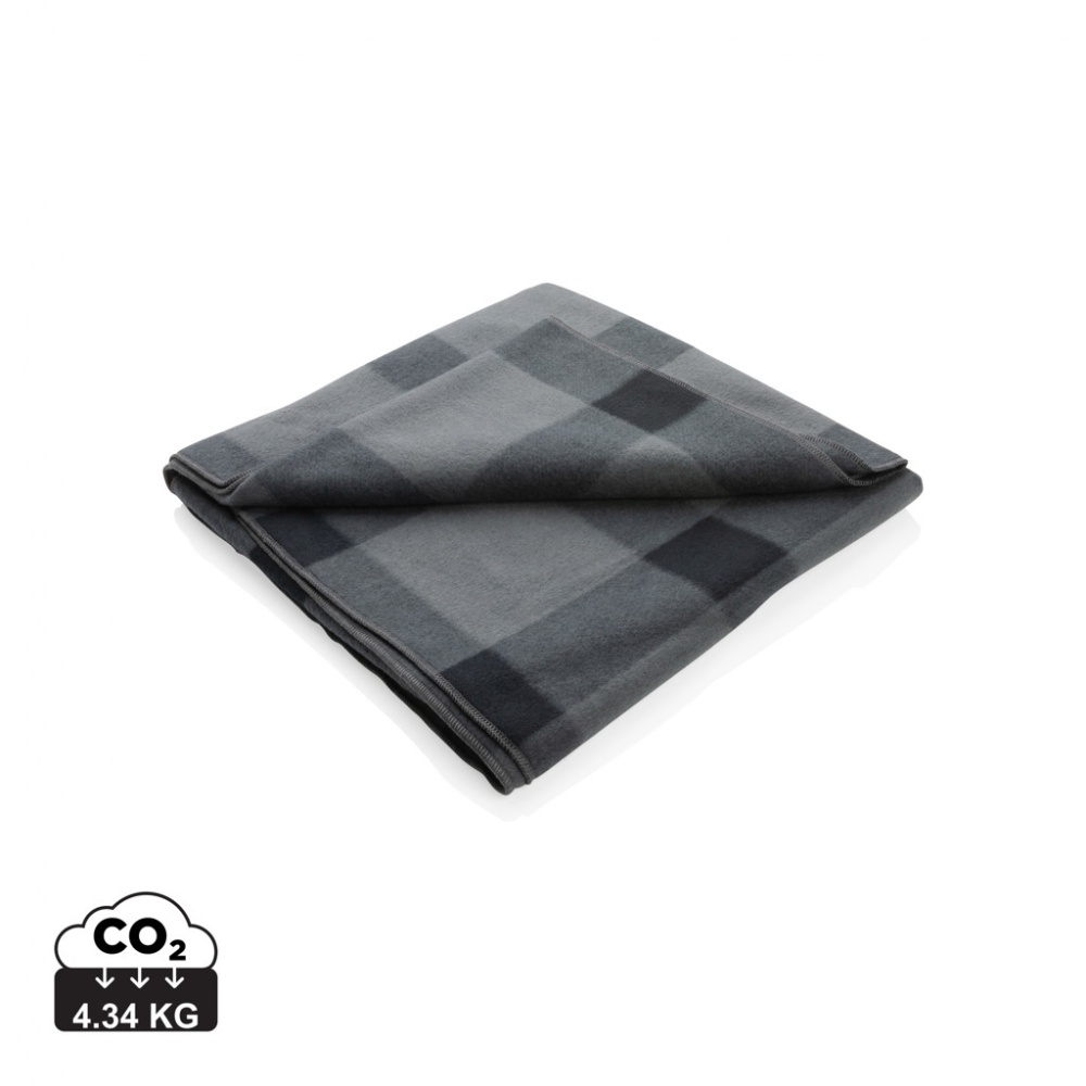 Logo trade promotional giveaway photo of: Soft plaid fleece blanket