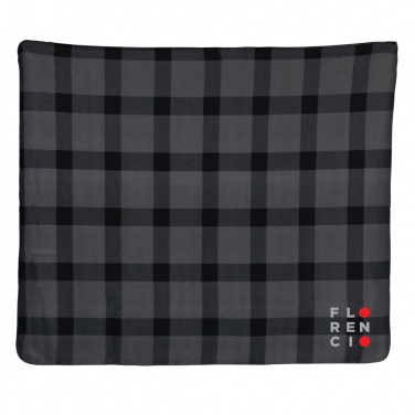 Logo trade promotional gifts picture of: Soft plaid fleece blanket