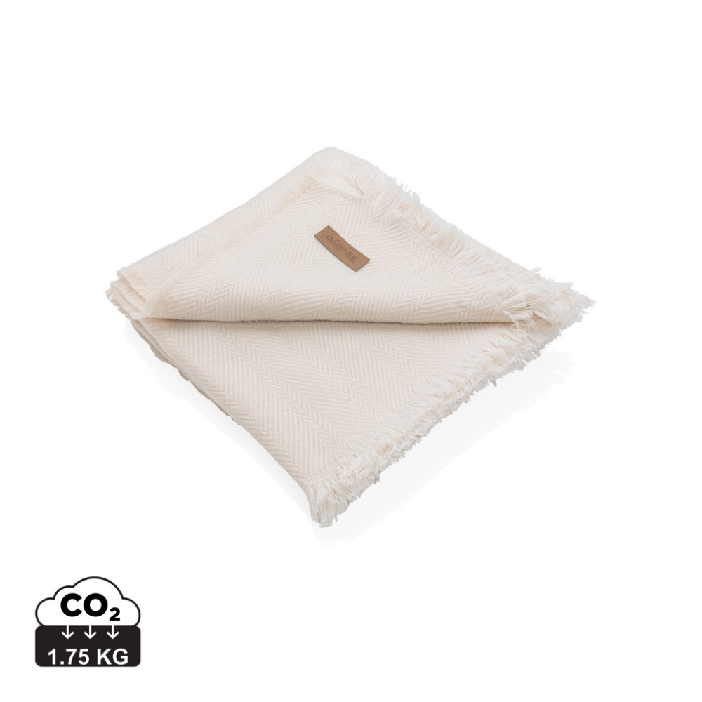 Logo trade promotional merchandise photo of: Ukiyo Aware™ Polylana® woven blanket 130x150cm