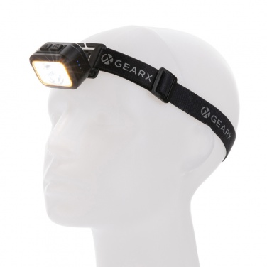 Logo trade promotional merchandise image of: Gear X RCS rPlastic heavy duty head torch