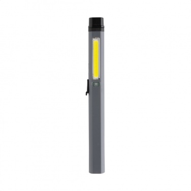 Logo trade promotional merchandise image of: Gear X RCS recycled plastic USB rechargeable pen light