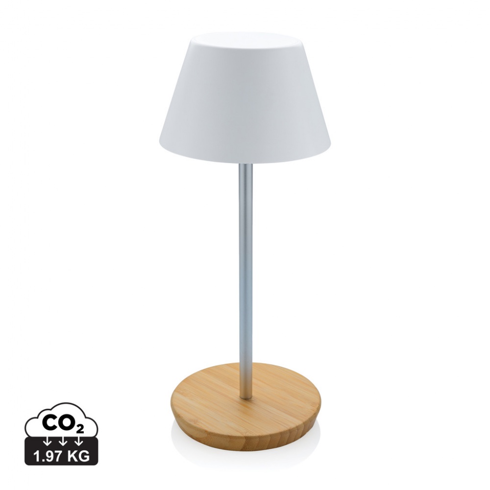 Logo trade promotional merchandise picture of: Pure Glow RCS usb-rechargeable recycled plastic table lamp