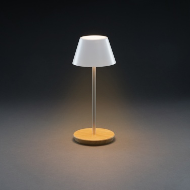 Logo trade advertising product photo of: Pure Glow RCS usb-rechargeable recycled plastic table lamp