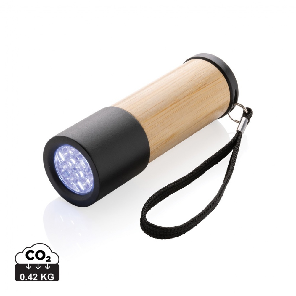 Logotrade promotional giveaways photo of: Bamboo and RCS certfied recycled plastic torch