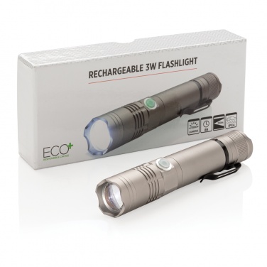 Logotrade promotional products photo of: Rechargeable 3W flashlight