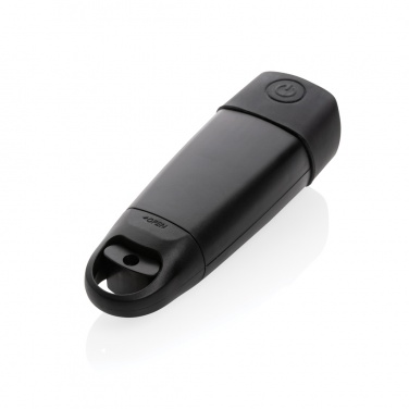 Logo trade corporate gift photo of: Lightwave RCS rplastic USB-rechargeable torch with crank