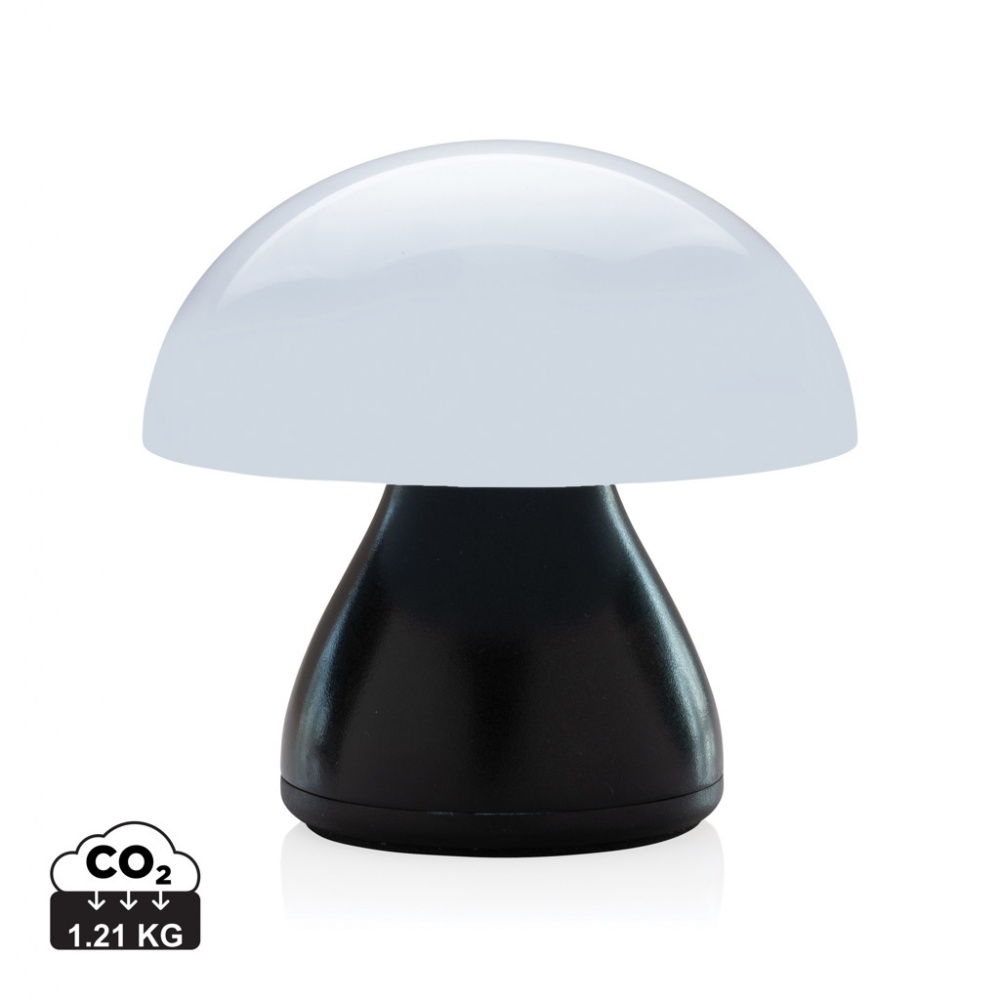 Logo trade promotional gift photo of: Luming RCS recycled plastic USB re-chargeable table lamp