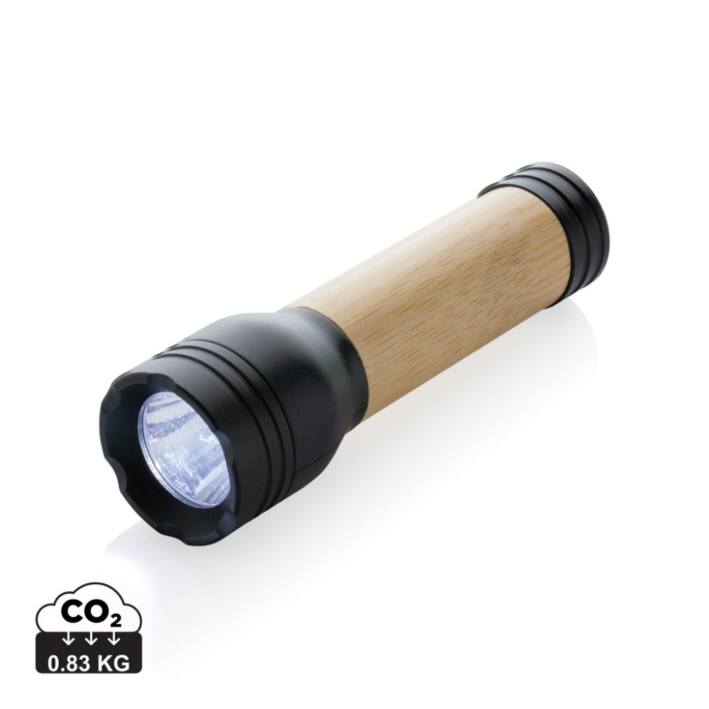 Logotrade promotional item image of: Lucid 1W RCS certified recycled plastic & bamboo torch