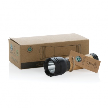 Logotrade promotional item picture of: Lucid 1W RCS certified recycled plastic & bamboo torch