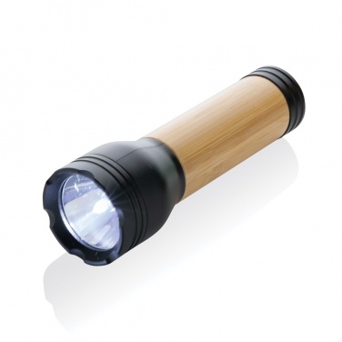 Logotrade advertising product picture of: Lucid 3W RCS certified recycled plastic & bamboo torch