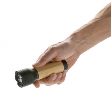 Logotrade promotional merchandise image of: Lucid 3W RCS certified recycled plastic & bamboo torch