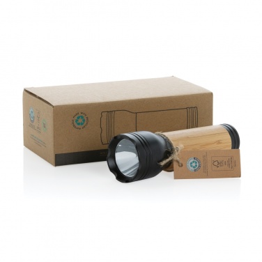 Logotrade corporate gift image of: Lucid 3W RCS certified recycled plastic & bamboo torch