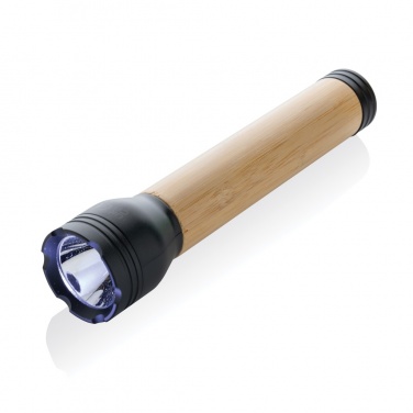 Logotrade corporate gift picture of: Lucid 5W RCS certified recycled plastic & bamboo torch