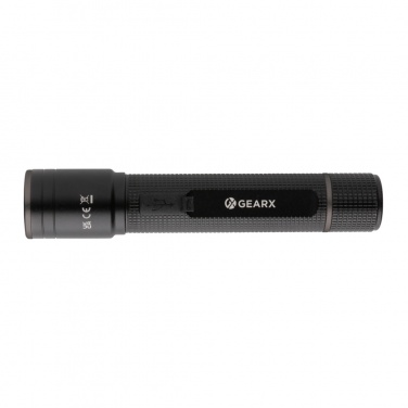 Logotrade promotional merchandise picture of: Gear X RCS recycled aluminum USB-rechargeable torch