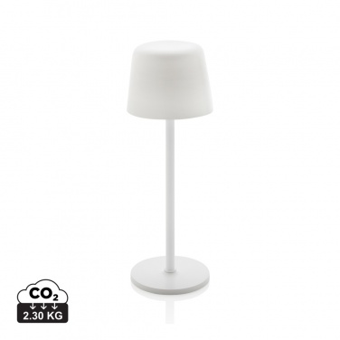 Logo trade promotional gifts image of: Zenic RCS recycled plastic USB re-chargable table lamp