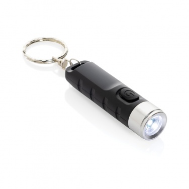 Logotrade promotional gifts photo of: Globix RCS recycled plastic USB re-chargeable keychain torch