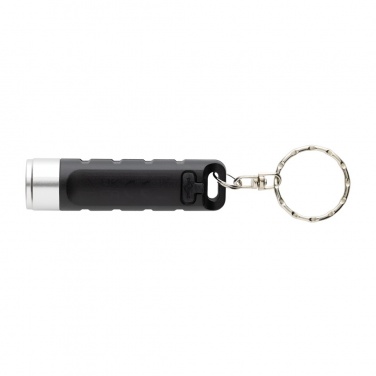 Logo trade promotional merchandise photo of: Globix RCS recycled plastic USB re-chargeable keychain torch