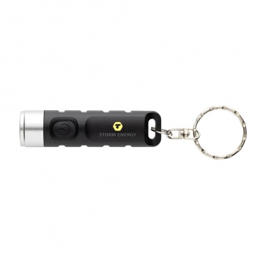 Logotrade business gifts photo of: Globix RCS recycled plastic USB re-chargeable keychain torch