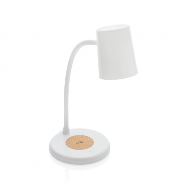 Logotrade corporate gifts photo of: Zenara RCS recycled plastic and cork 15W wireless desk lamp