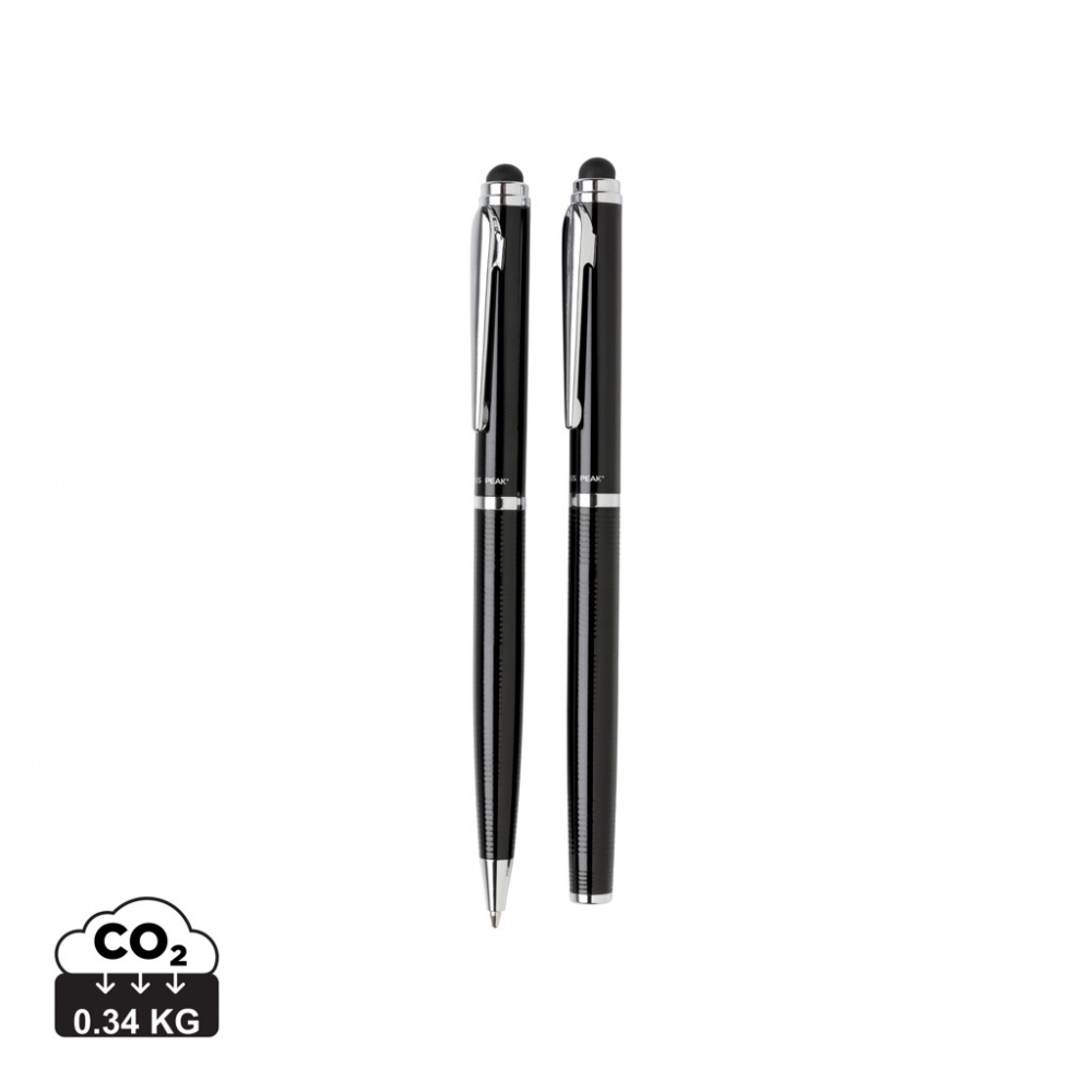 Logo trade promotional giveaways image of: Swiss Peak deluxe pen set