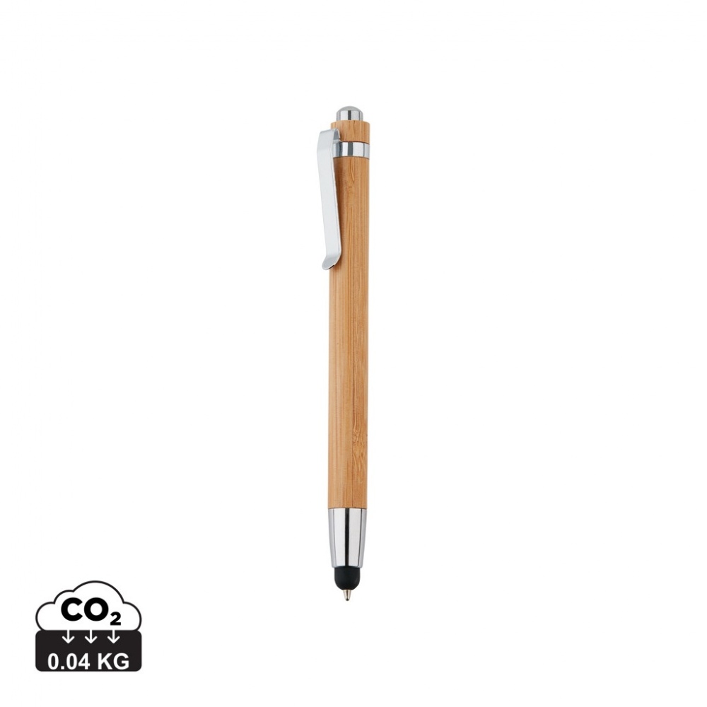 Logo trade promotional giveaways picture of: Bamboo stylus pen