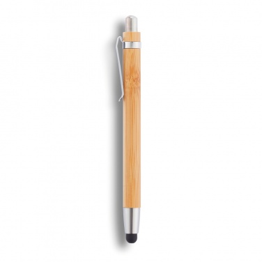 Logo trade promotional giveaways image of: Bamboo stylus pen