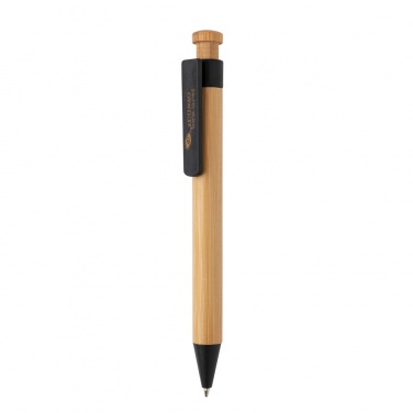 Logotrade promotional item picture of: Bamboo pen with wheatstraw clip