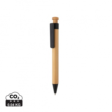 Logo trade promotional product photo of: Bamboo pen with wheatstraw clip